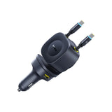 Baseus PrimeTrip VR2 Max Car Charger with Retractable Cable 3C+U 163W – Schwarz