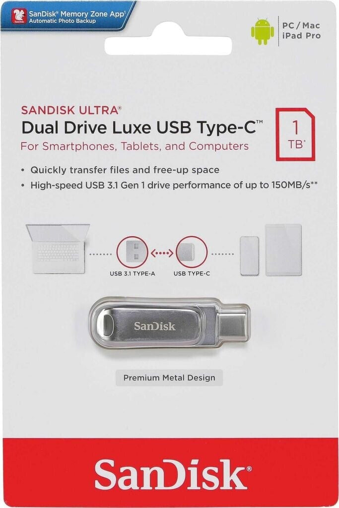 SanDisk Ultra Dual Drive Luxe USB-3.0 Type-C