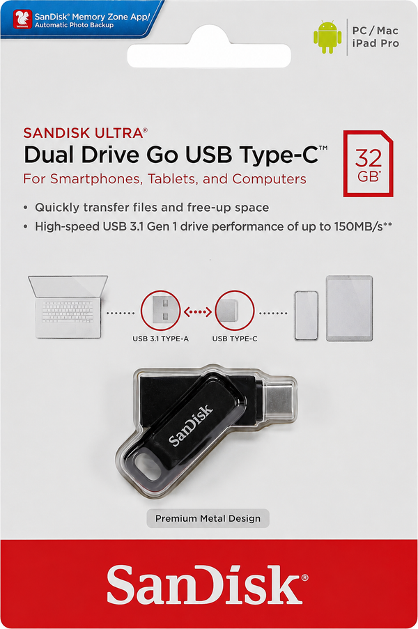 SanDisk Ultra Dual Drive Go USB-3.0 Type-C