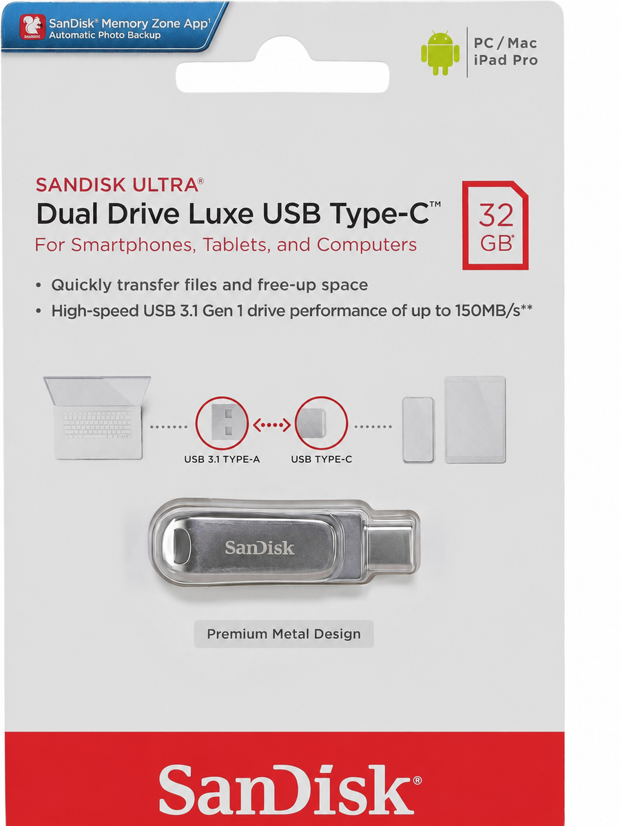 SanDisk Ultra Dual Drive Luxe USB-3.0 Type-C