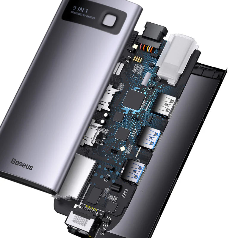 Baseus Metal Gleam 9-in-1 USB-C Dock Station