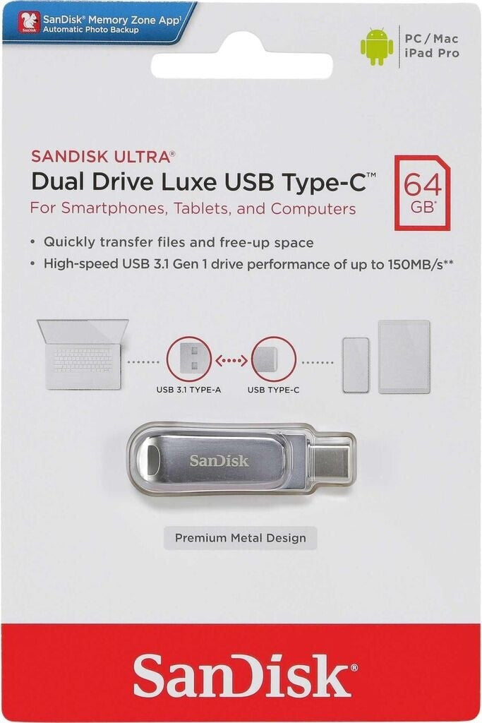SanDisk Ultra Dual Drive Luxe USB-3.0 Type-C