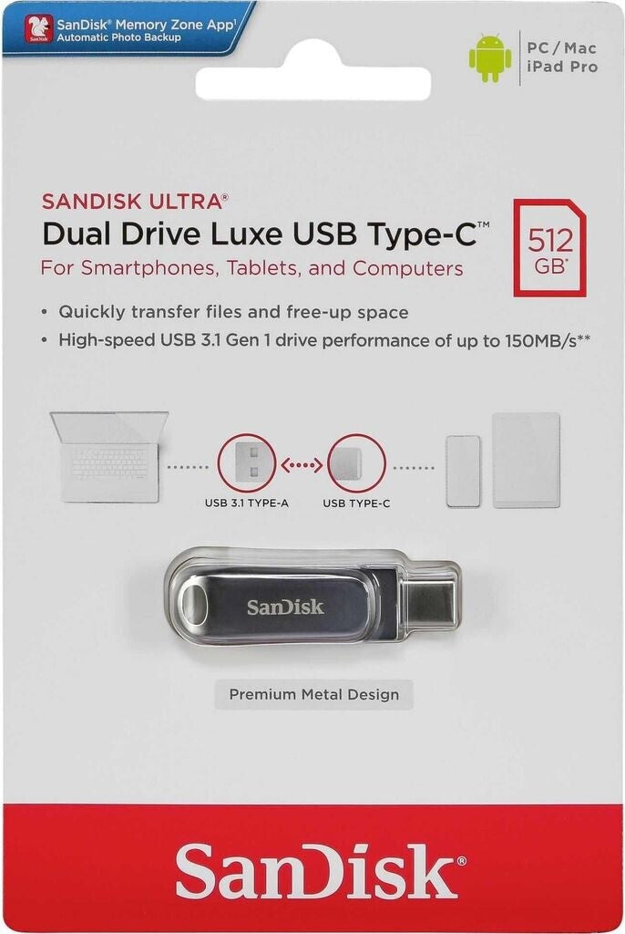SanDisk Ultra Dual Drive Luxe USB-3.0 Type-C