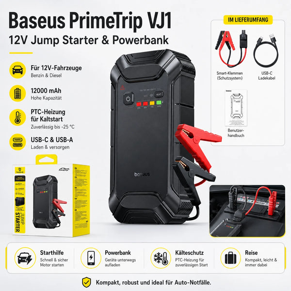 Baseus PrimeTrip Auto Starthilfe Jump Starter 12V Powerbank