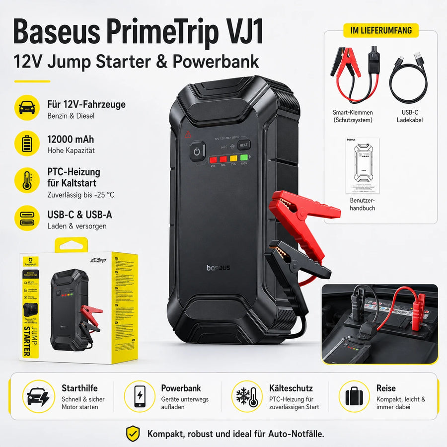 Baseus PrimeTrip Auto Starthilfe Jump Starter 12V Powerbank
