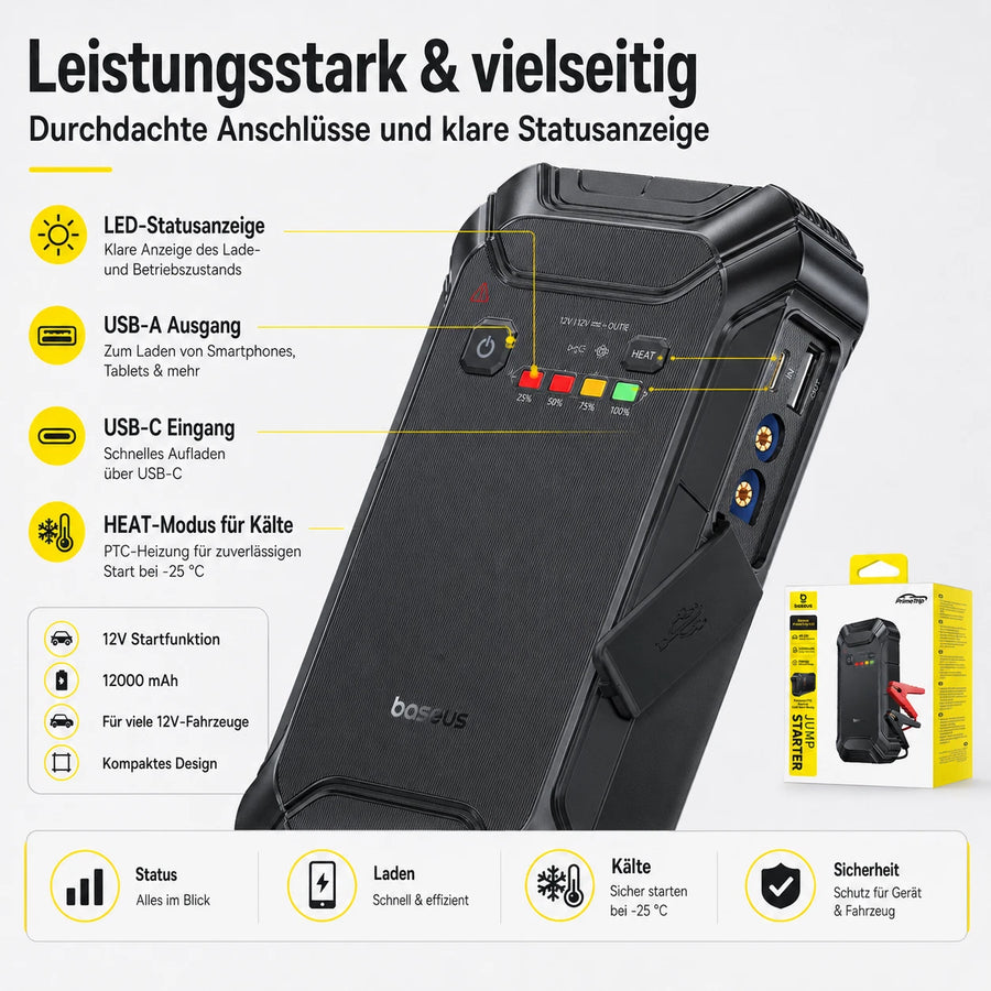 Baseus PrimeTrip Auto Starthilfe Jump Starter 12V Powerbank