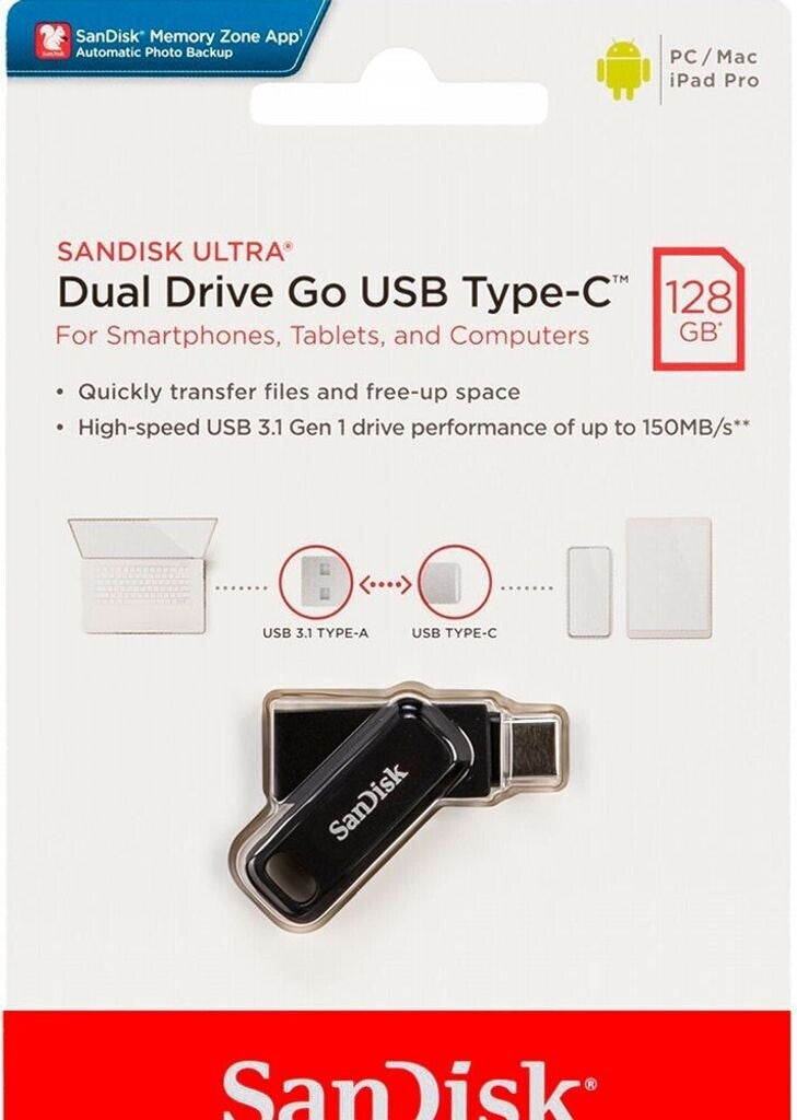SanDisk Ultra Dual Drive Go USB-3.0 Type-C